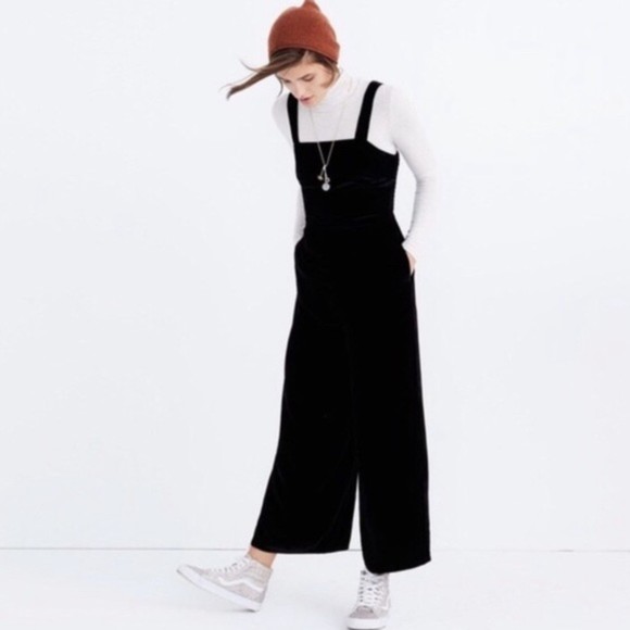 Madewell Pants - Madewell Crushed Velvet Wide-Leg Jumpsuit Size 00